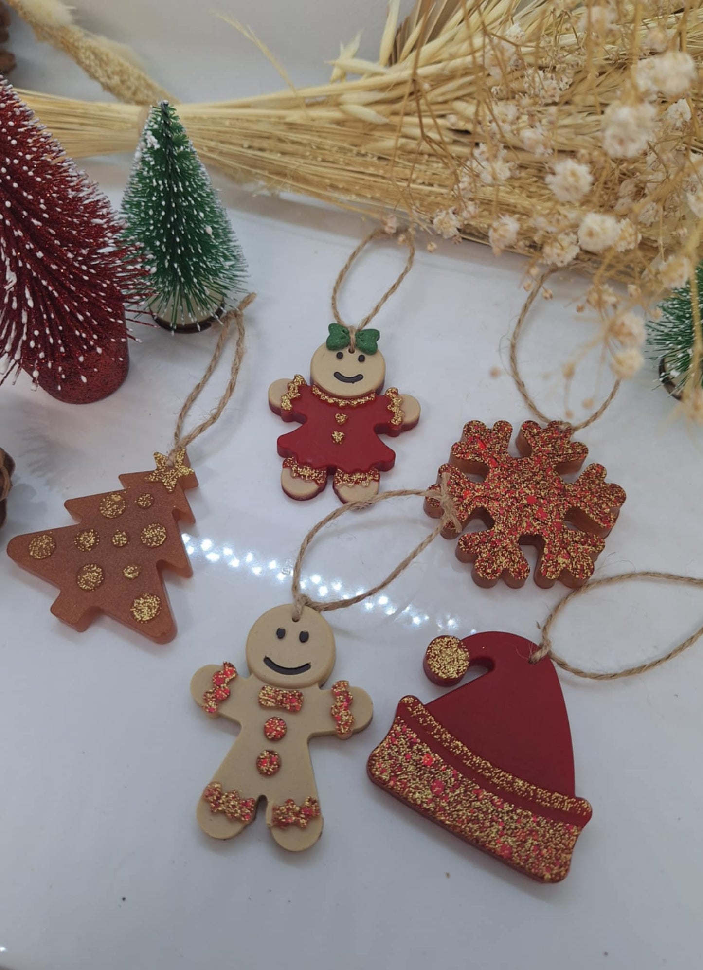Lot de 5 Suspensions de Noël