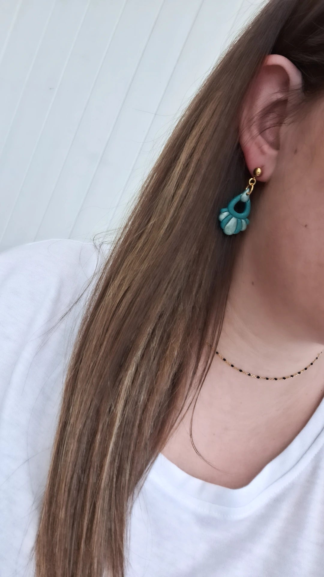 Boucle d'oreille - Verte