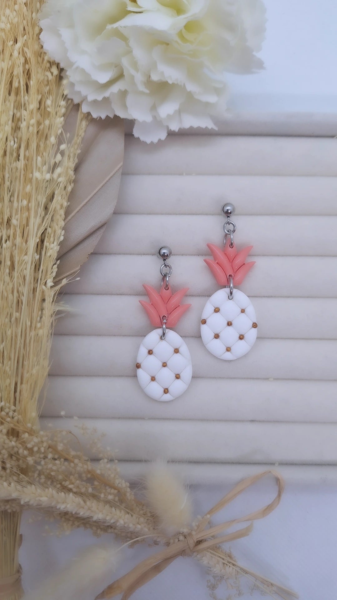 Boucle d'oreille - ANANAS - Mille et Douces Créations