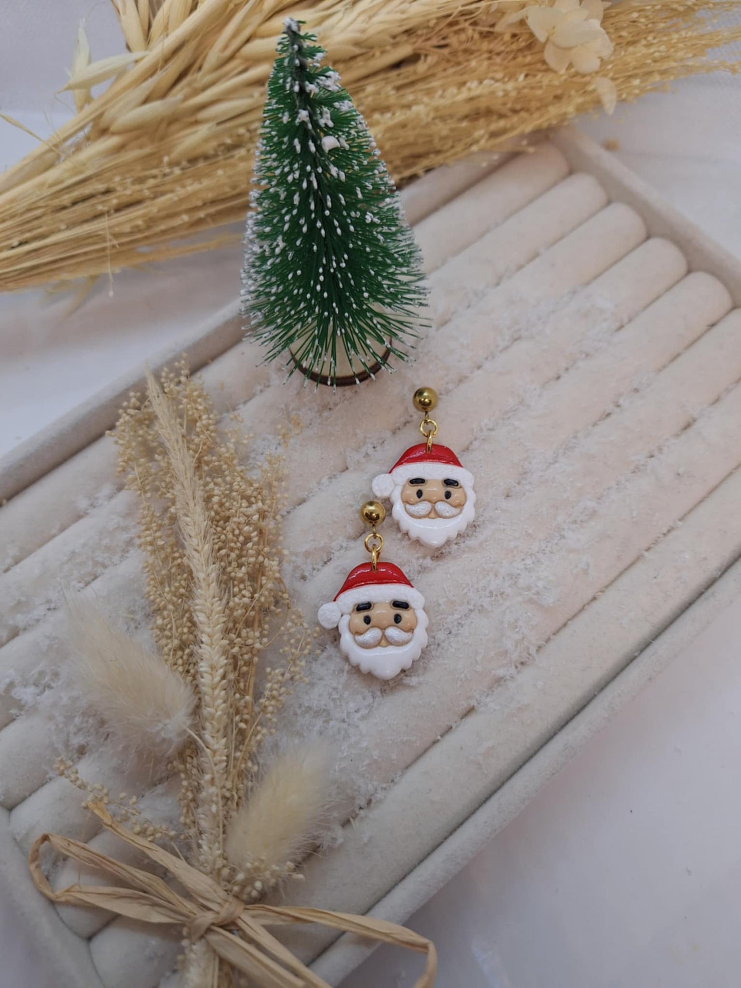 Boucle d'oreille - Père Noël - Mille et Douces Créations