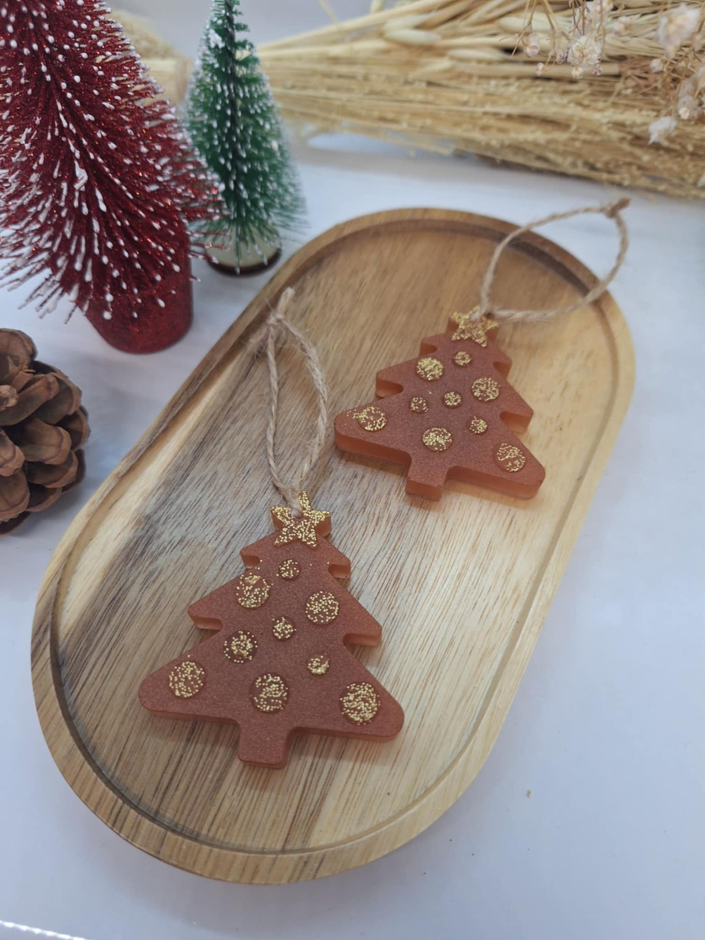 Suspension de Noël - Duo de sapin de noël