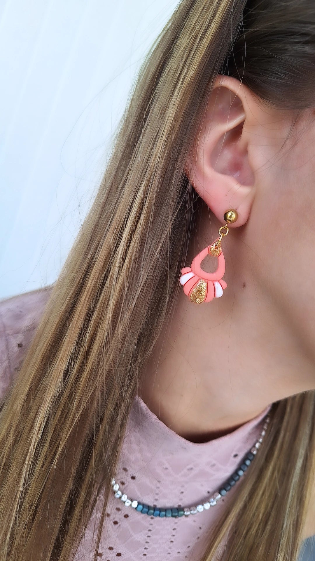 Boucle d'oreille- CORAIL