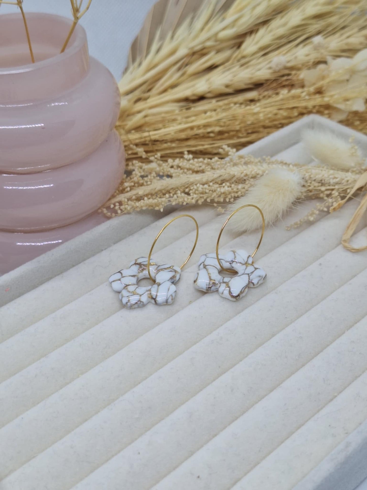 Créole interchangeable - Fleur Hawaï - Blanche
