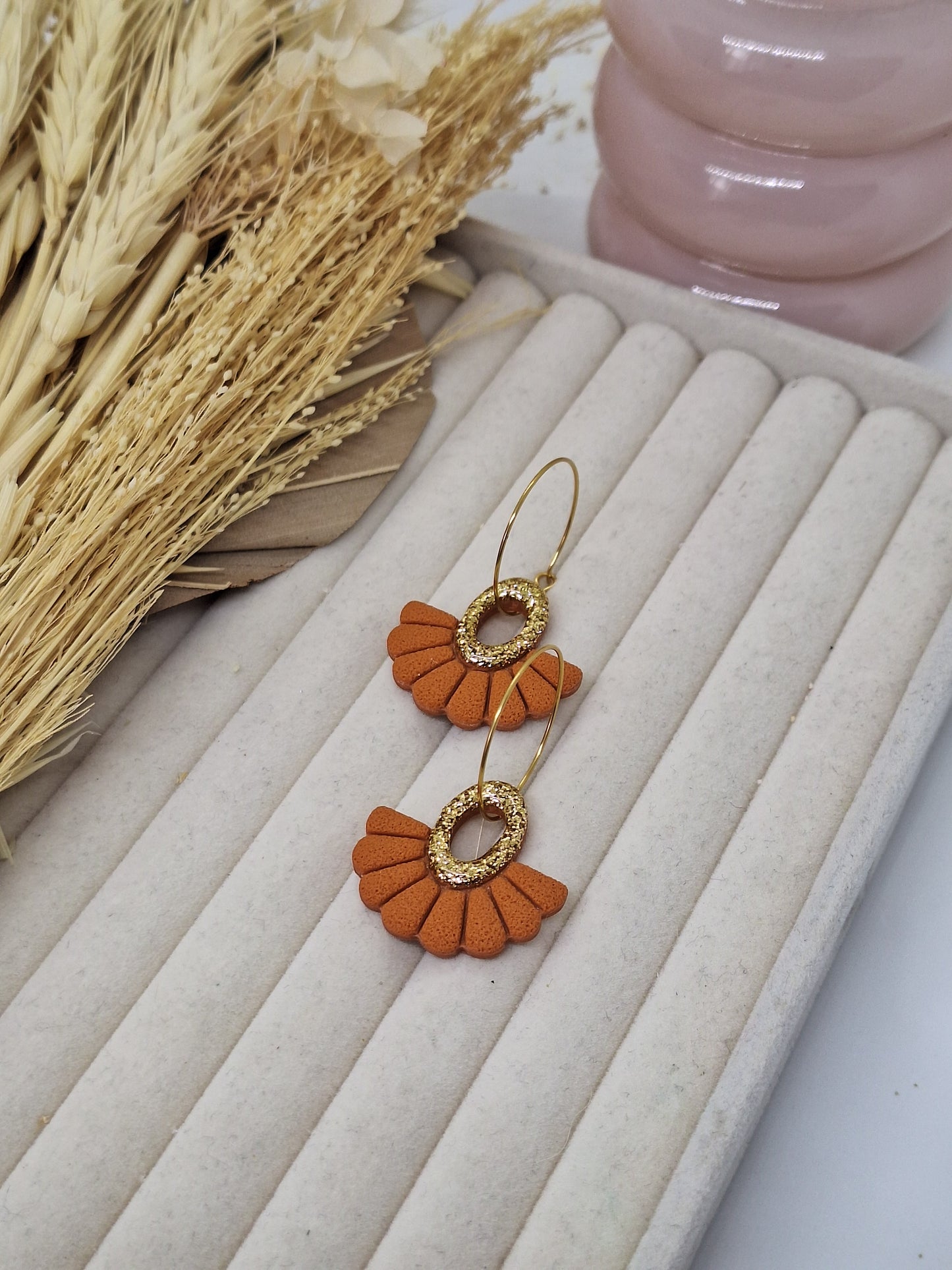 Créole interchangeable ALICE - Orange Foncé