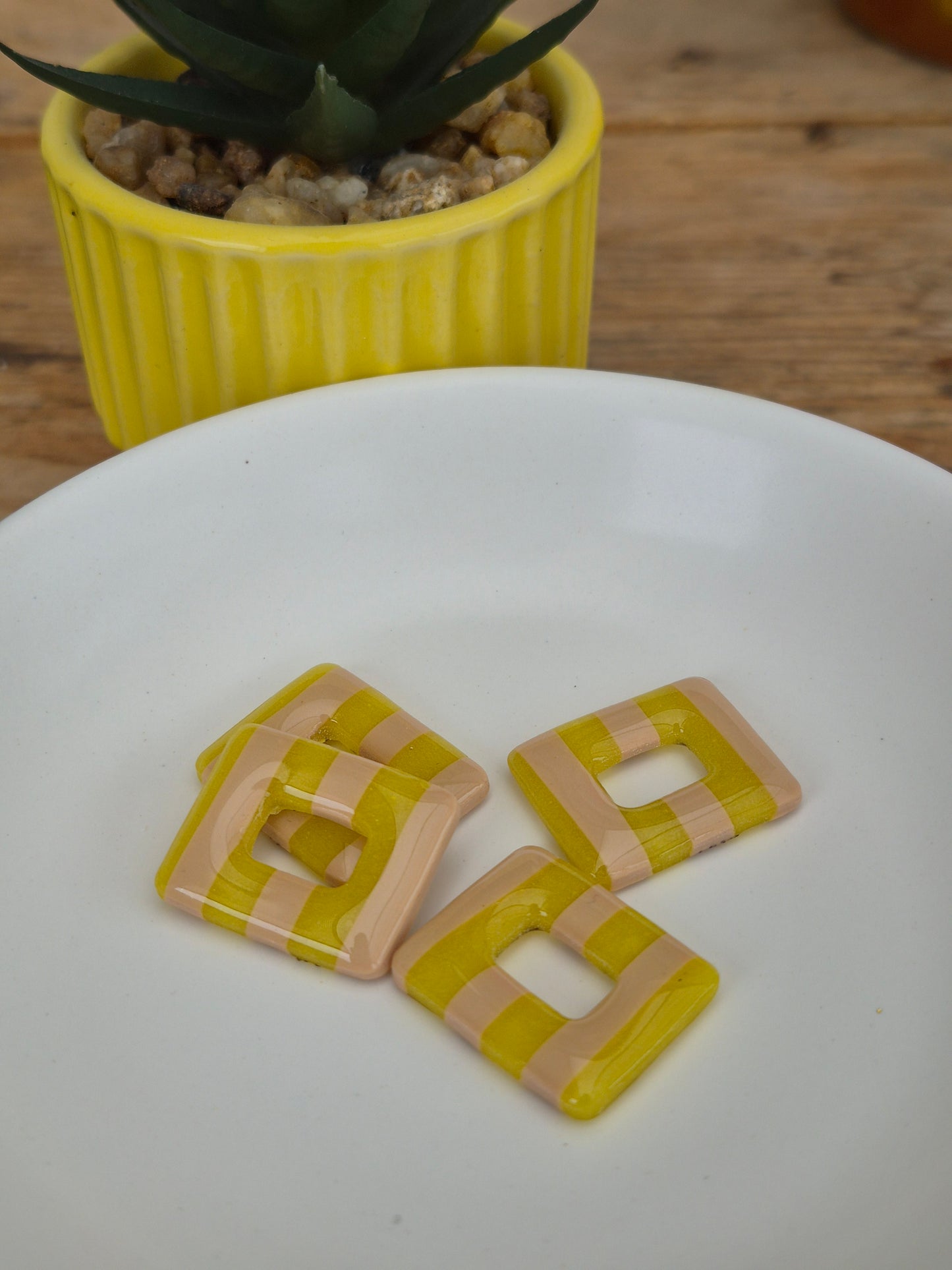 Pampille - Rayure jaune et beige