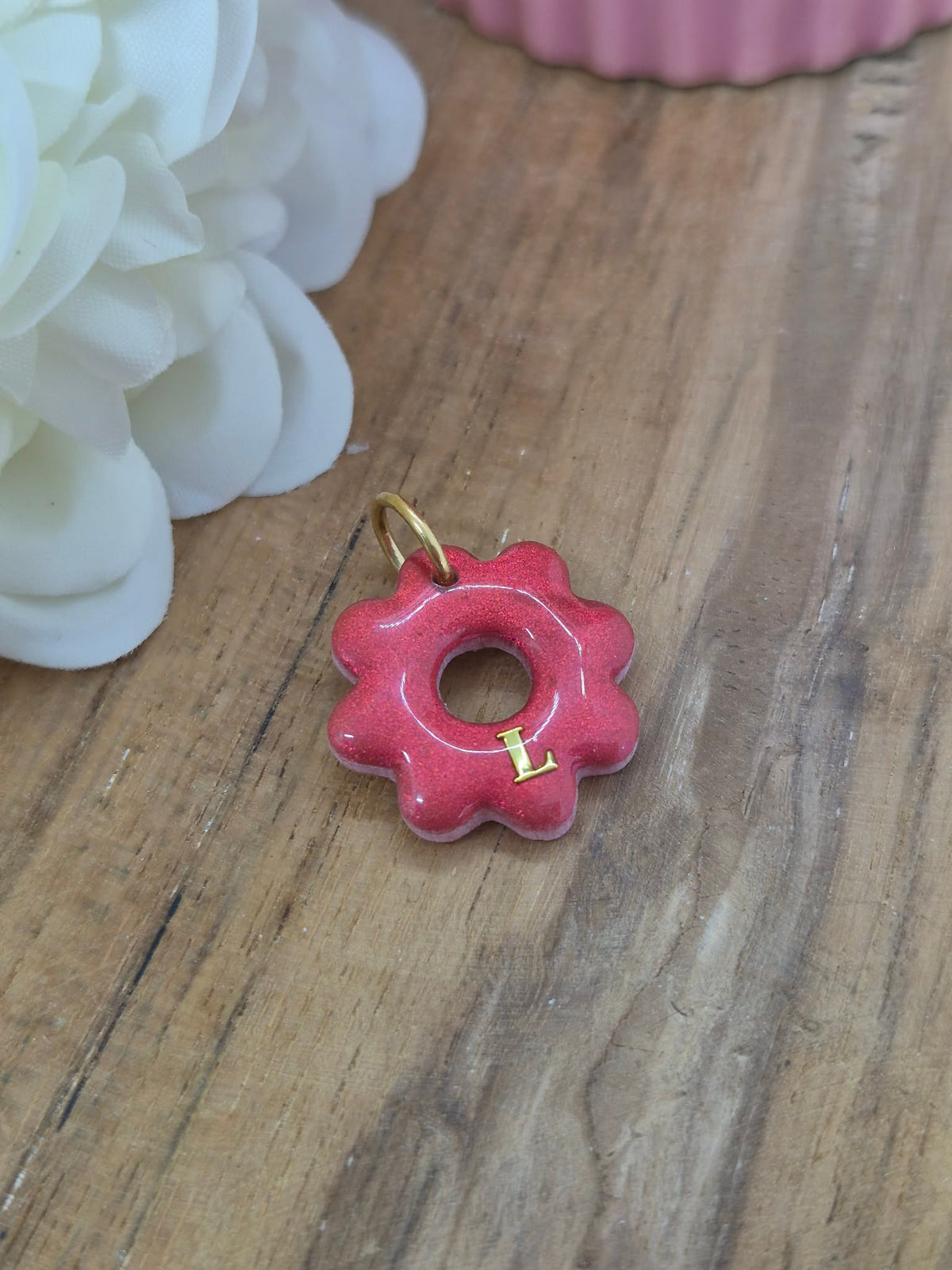 Pendentif personnalisé Nouvelles couleurs Lettre + Cœur
