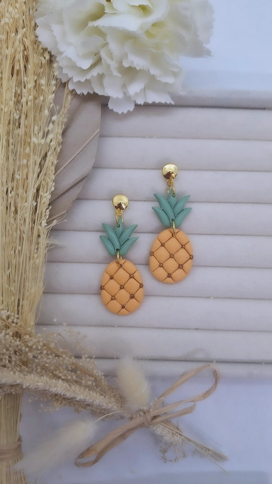 Boucle d'oreille - ANANAS - Mille et Douces Créations