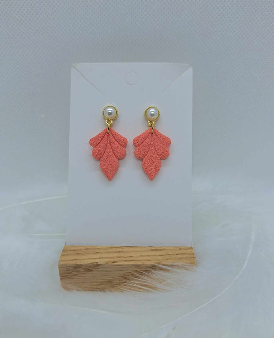 Boucle d'oreille - Corail - Mille et Douces Créations