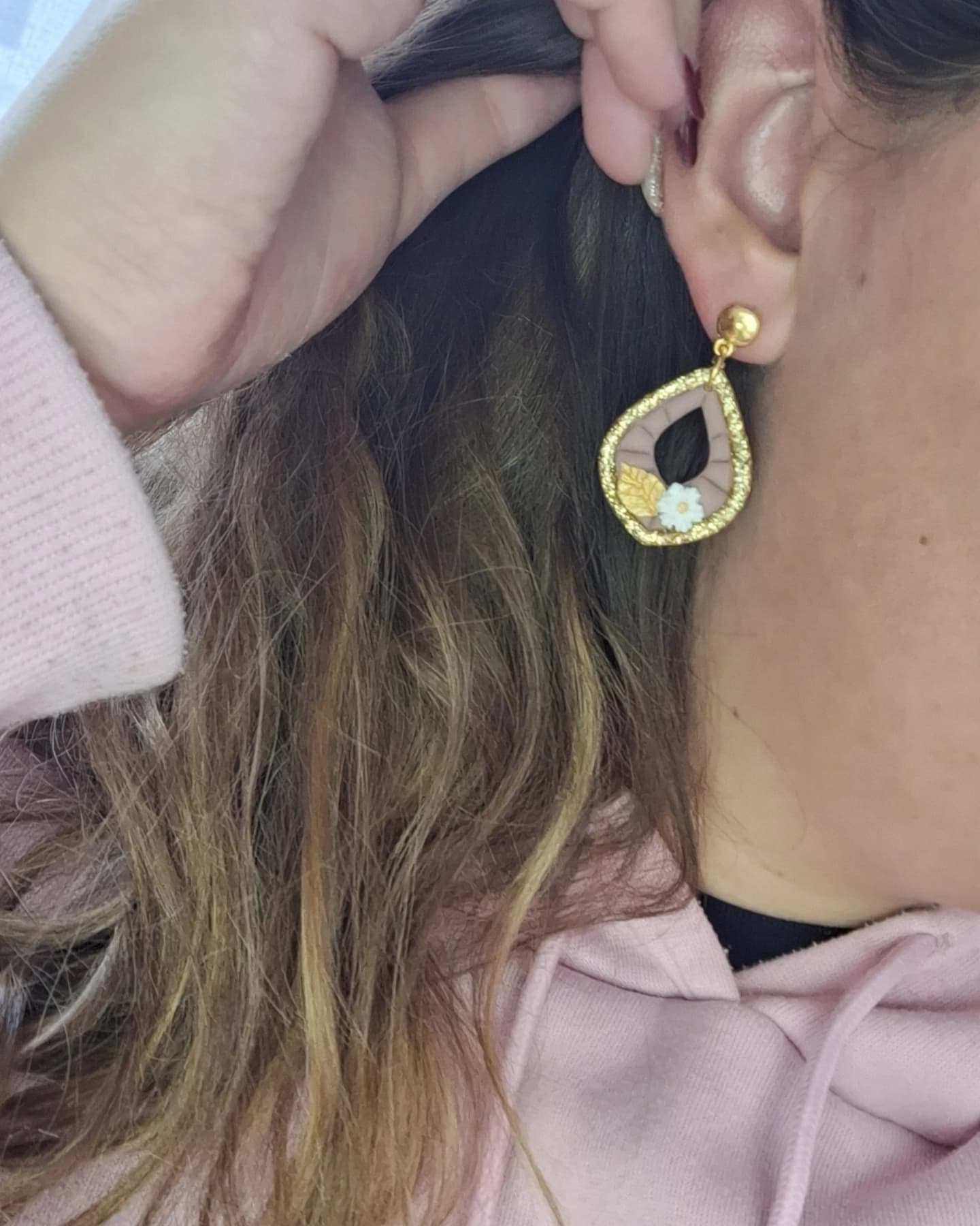 Boucle d'oreille - OCTOBRE - Mille et Douces Créations