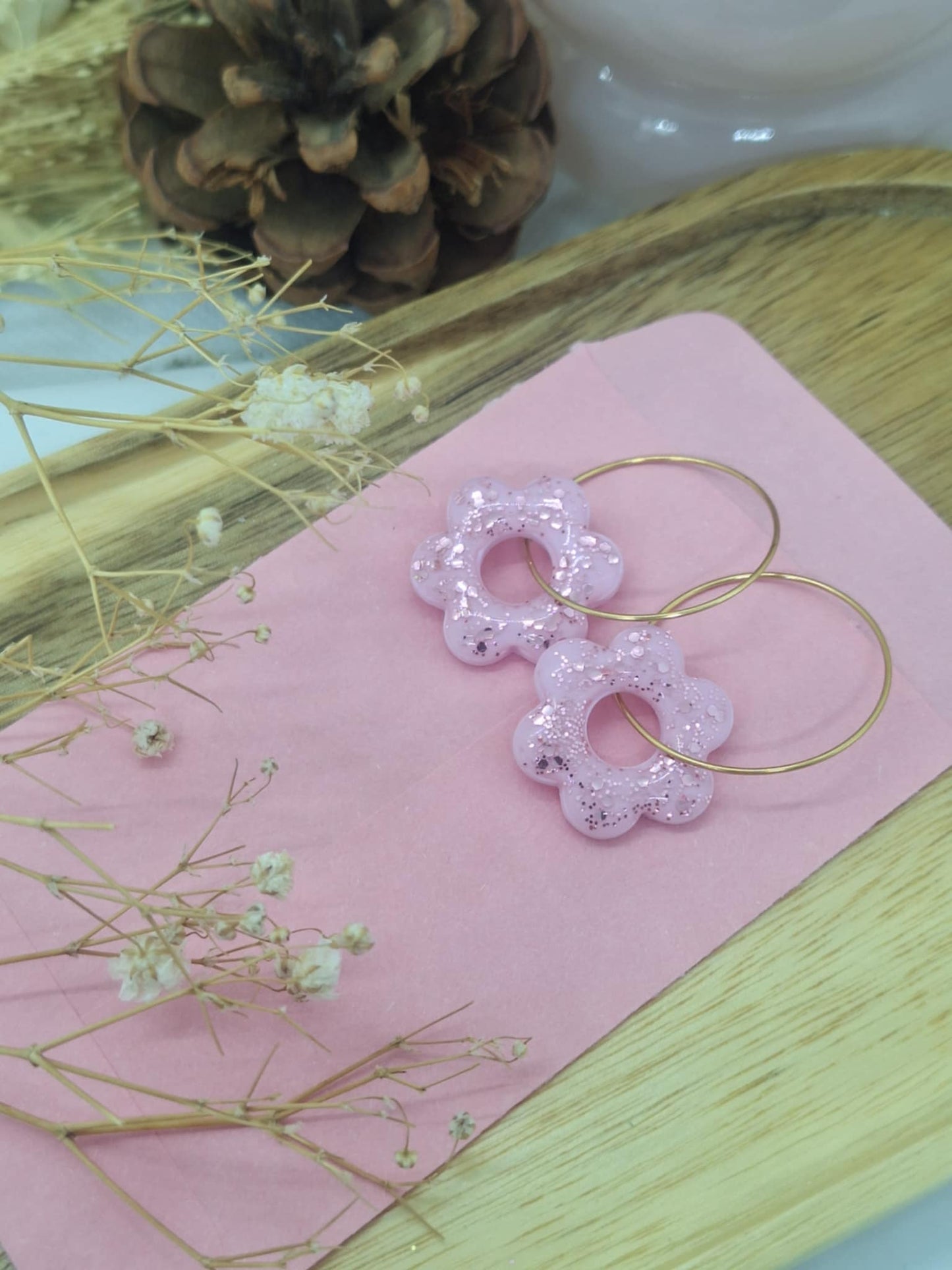 Créole interchangeable- Flora - Octobre Rose