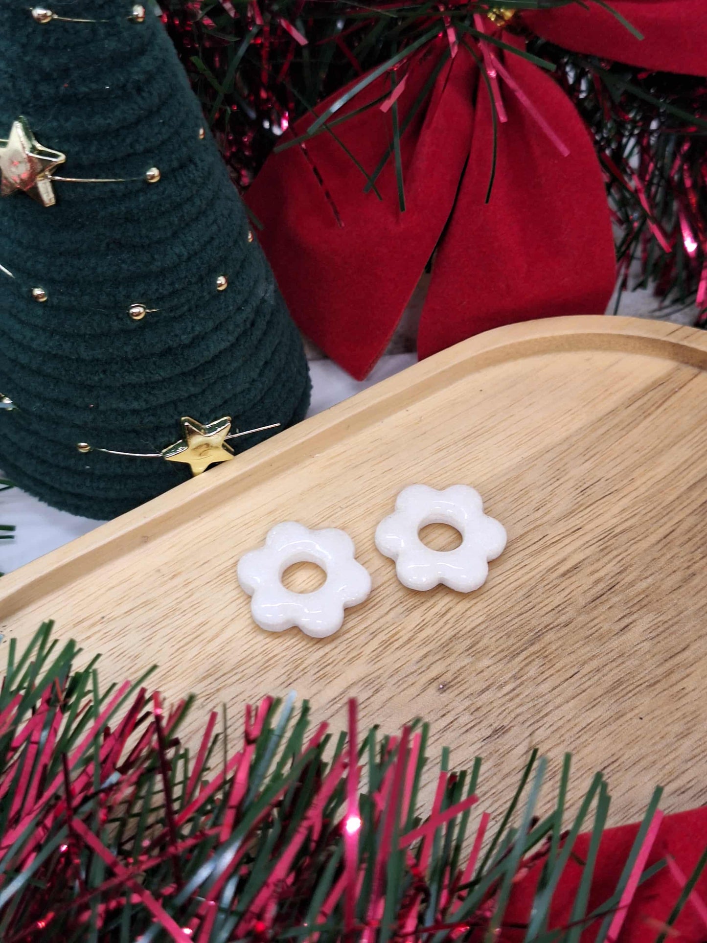 Pampille - Flora - Blanc nacré à paillette