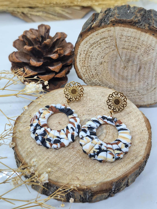 Boucle d'oreille - Ambre
