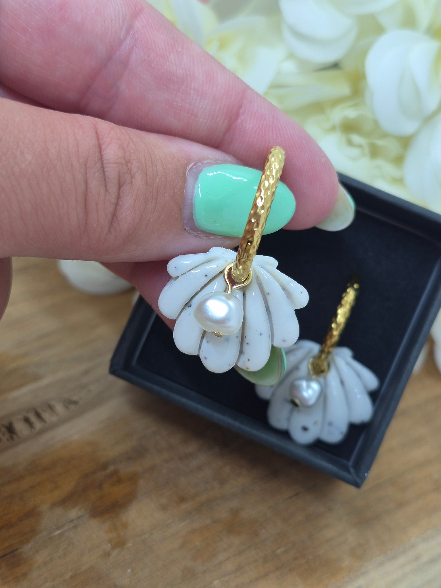 Pampille + Perle - Coquillage