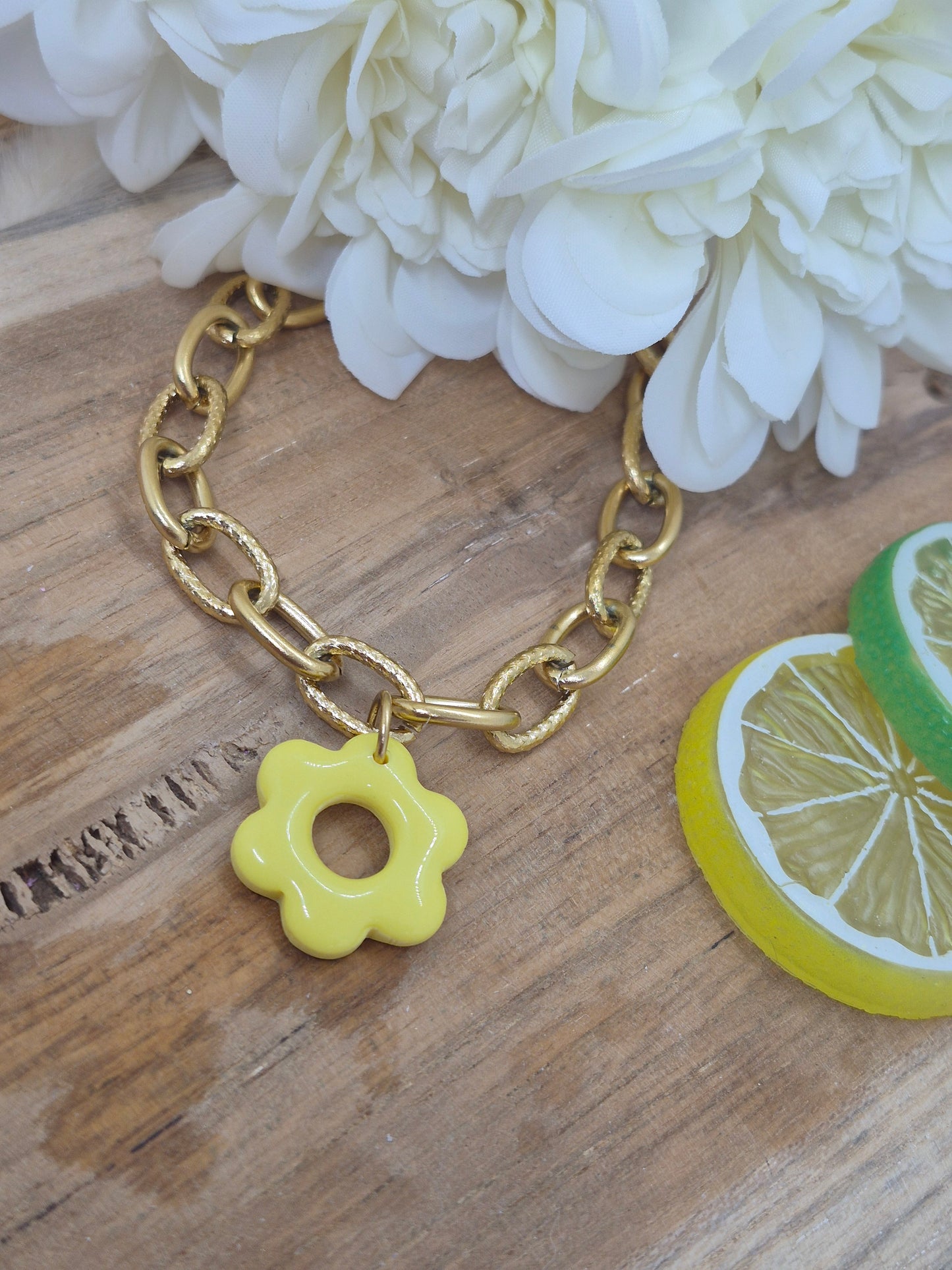 Bracelet - ALYSSIA - Fleur Jaune
