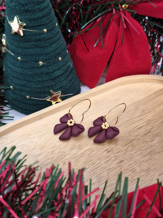 Créole cœur- Noeud bordeaux