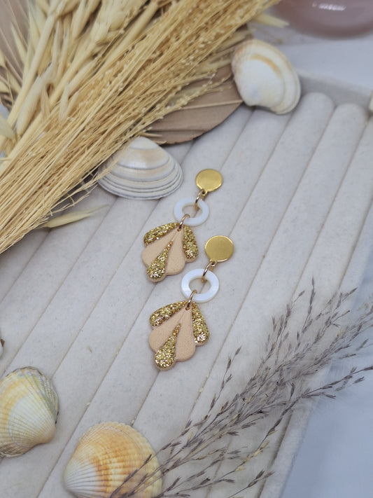Boucle d'oreille "Paillette&Coquillage"