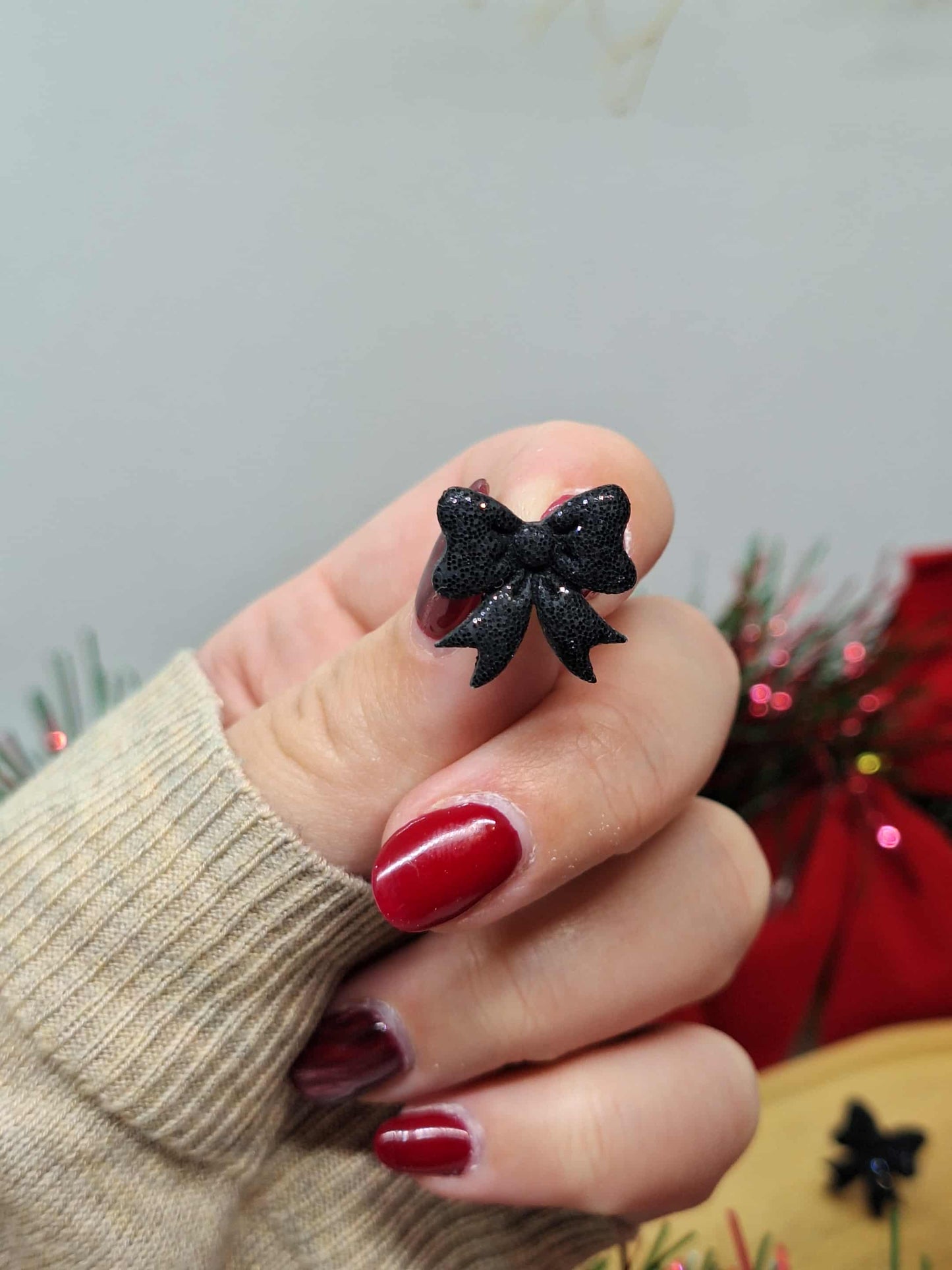 Puce - Noeud noir à paillette