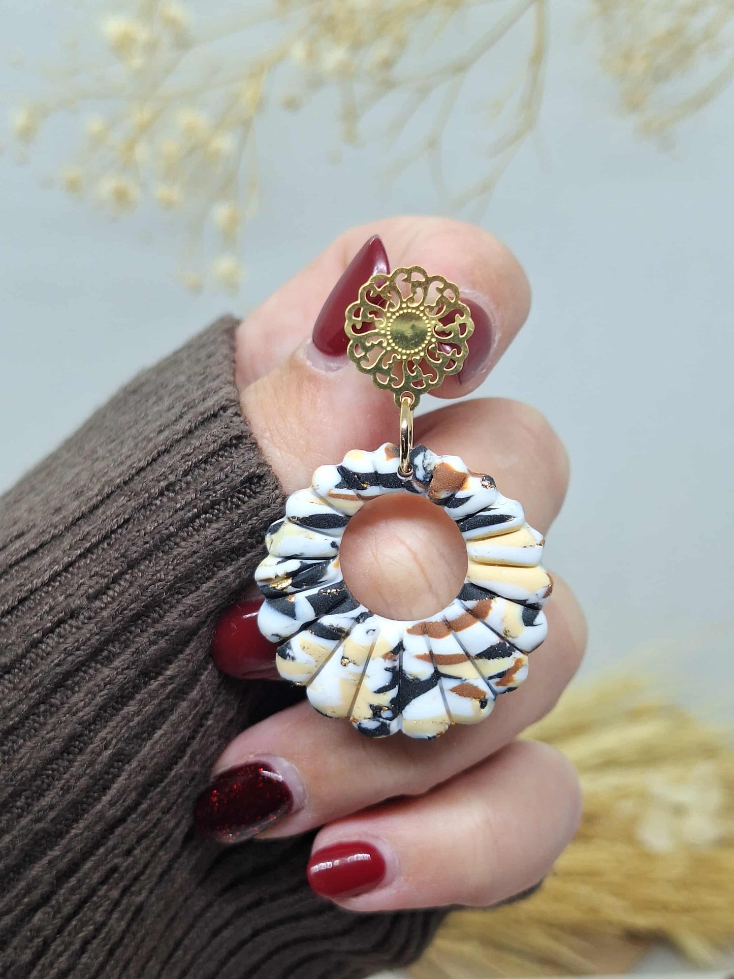 Boucle d'oreille - Ambre