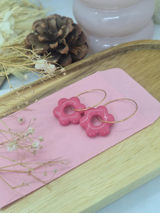 Créole interchangeable - Flora - Octobre rose