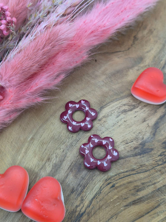 Pampille - Bordeaux avec cœur rose