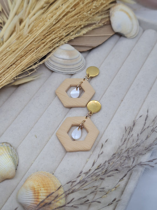 Boucle d'oreille "Sable & Coquillage"