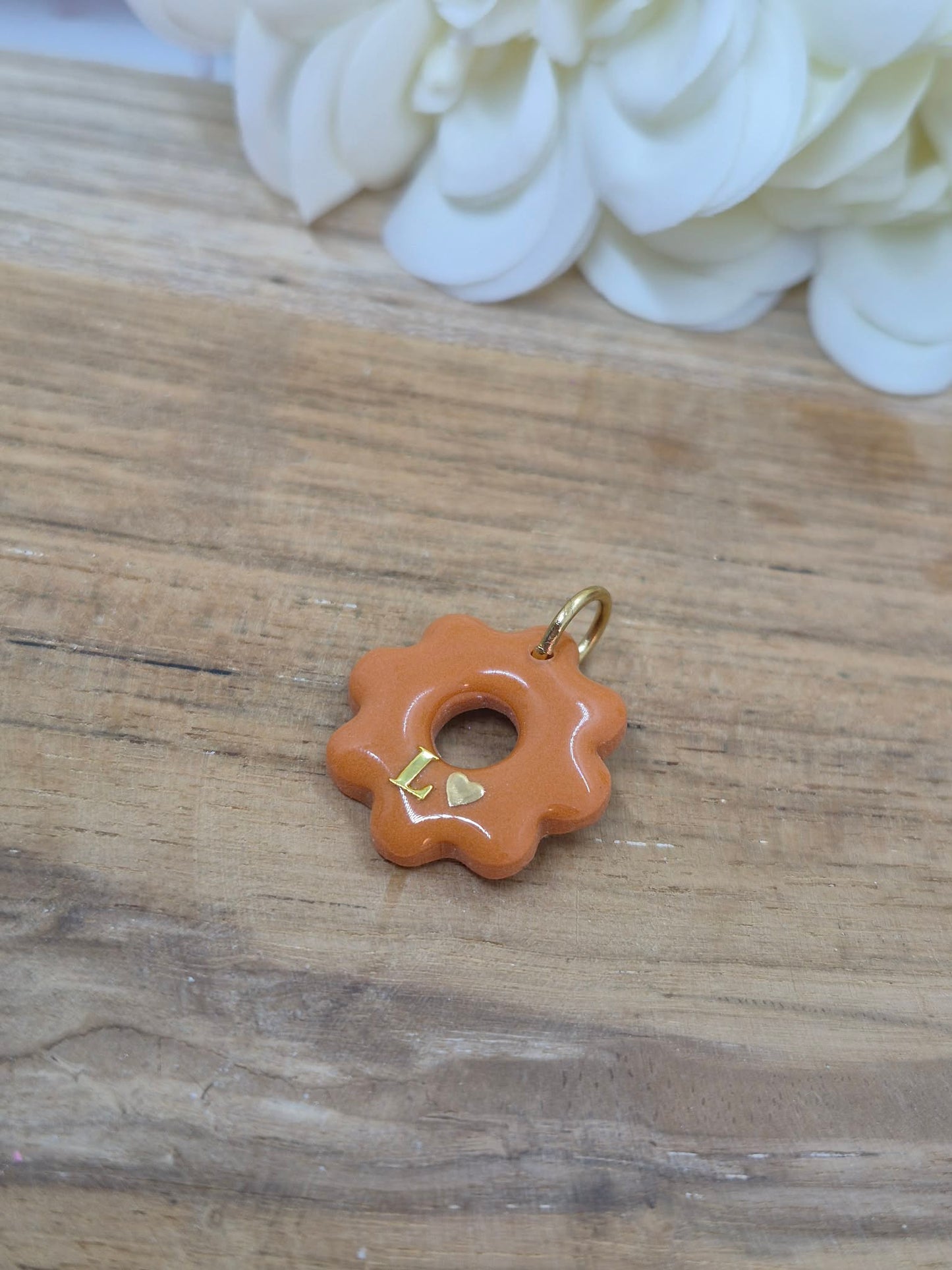 Pendentif personnalisé lettre + cœur
