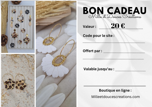 Bon cadeau 20€ - Bijoux