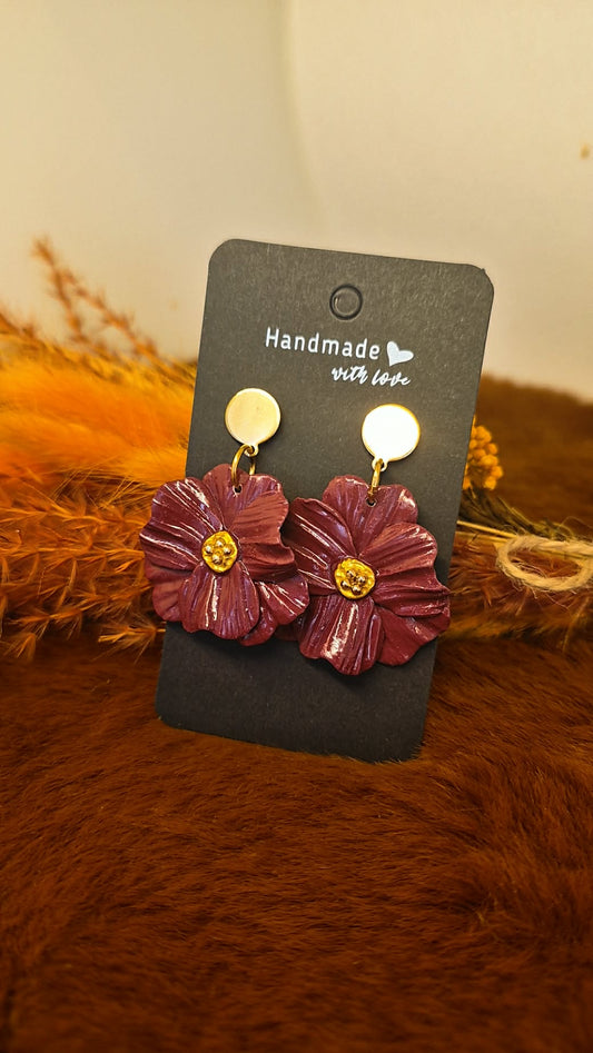 Boucle d'oreille Bordeaux - LOLA