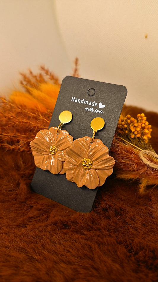Boucle d'oreille Châtain- LOLA