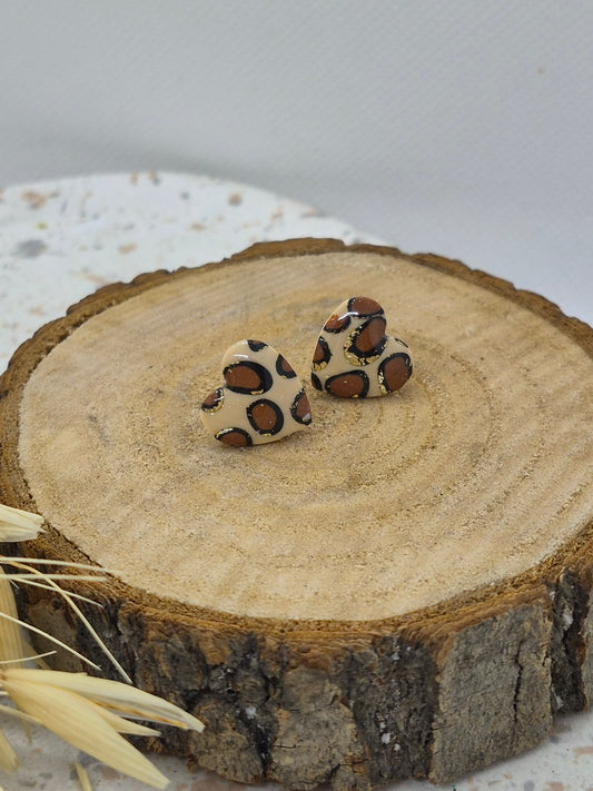 Puce - Cœur Léopard