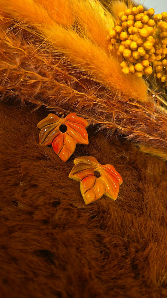 Boucle d'oreille- Feuillage d'automne